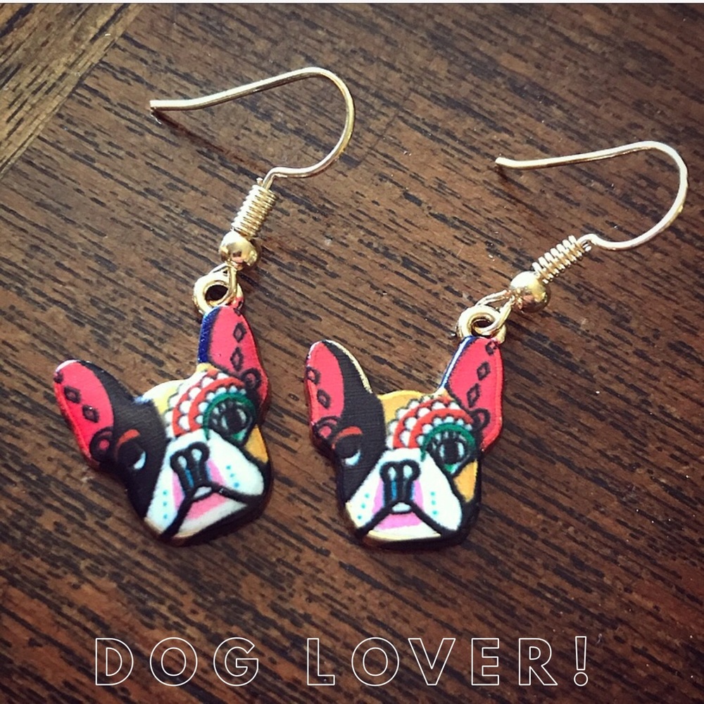 New!  Dog Lover Dangle Earrings